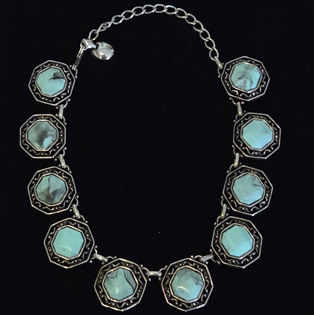 Vintage Silver and Turquoise Necklace